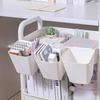 Caja de almacenamiento para colgar en la pared, cesta de plástico para el hogar, carrito pequeño para colgar en la pared, estante de almacenamiento para la mesita de noche del dormitorio, cesta de almacenamiento para la cocina.