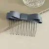 Peine para el Cabello con Lazo de Satén para Peinar Coletas Altas y Arreglar Mechones Sueltos, Peine de Princesa, Pinza para Flequillo de Mujer, Horquilla, Accesorio para el Cabello
