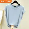 Nova Camiseta de Verão 2025 Sem Mangas para Mulheres, Camisa Básica Versátil de Modal, Camada Interna Fina, Top de Cor Pura Tamanho Grande