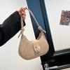 Dropshipping Moda Simples Bolsa Baguete Feminina 2025 Bolsa de Axila para Deslocamento Transfronteiriço Bolsa de Ombro Transversal Versátil