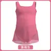 Novas Roupas de Dança Infantis Roupas de Prática de Ballet Femininas Collant de Ginástica com Alça Única Vestido Meia-manga Roupa