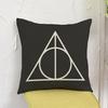 Serie de Televisión Película y Televisión Americana Harry Potter Almohada Logo de Personaje Lino Terciopelo Funda de Almohada de Cintura Cojín para Sofá de Casa Almohada para Coche