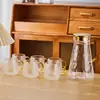 Jarra de Vidrio para Agua Fría, Resistente a Altas Temperaturas, Gran Capacidad para Uso Doméstico, Jarra para Agua Fría, Juego de Tazas para Agua Hervida, Jarra para Agua para Sala de Estar, Tetera