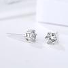 Pendientes Damila de plata pura s999 para mujer, preciosos, estilo coreano Dongdaemun, microincrustados con circonita, pendientes de seis garras, en stock, venta al por mayor