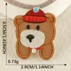 Parche Adhesivo Original de Dibujos Animados Animal Marrón Cachorro Lindo Accesorios Funda para Teléfono Móvil Taza de Agua Parche de Tela Bordada