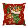 Fronha de Natal Personalizada Cabeceira de Cama Encosto Fronha Estampada Decoração de Casa de Férias Transfronteiriça Almofada de Sofá
