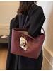 Bolso Grande de Alta Gama Transfronterizo Otoño e Invierno para Mujer 2026 Nuevo Estilo Bolso de Mano Bolso de Hombro Versátil Bolso Tote Grande para el Trabajo