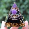 Nuevo Cristal Natural Transfronterizo Piedra Triturada Resina Pirámide Adorno para el Hogar Artesanía Adorno para el Hogar Chakra