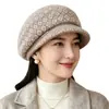 Chapéus de Inverno para Mulheres de Meia-Idade e Idosas Vovó Senhora Idosa Chapéu de Tricô Proteção contra Frio Aquecimento Mais Lã Chapéu de Lã com Proteção para as Orelhas para Mãe