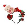 Lindo Oso Navideño Banda para el Cabello Adorno para la Cabeza Lazo Rojo Atmósfera Femenina Disfraz de Vacaciones Cos Accesorios para el Cabello para Fotos