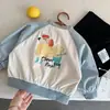 Ropa infantil chaqueta para niños 2026 nueva chaqueta de otoño para gatear bebé estampado de dibujos animados top chaqueta de béisbol elegante