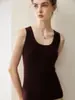 Camada base indispensável~ Colete de Tricô 100% Cashmere Kangsai Ni para Mulheres Ajustado Sem Mangas Suéter Camisola Camiseta Base
