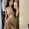 Traje de Baño de Tres Piezas Estilo Nuevo 2026 para Mujer, Oculta el Vientre y Adelgaza, Adecuado para Vacaciones en la Playa y Aguas Termales [Disponible para Dropshipping]