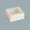Caja de Cartón para Pastel de Ventana de Chifón Hokkaido al por Mayor de 2 Piezas 3 Piezas 4 Piezas para Empaque de Magdalenas y Horneado