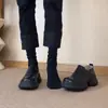 Mocasines Retro con Plataforma de Suela Gruesa para Mujer, Estilo Británico, Slip-On de Corte Profundo con Punta Redonda, Zapatos de Piel