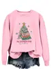 Sudadera Casual con Cuello Redondo Estampada Divertida con Letras 'Allbookedforchristmas' Venta al por Mayor en Stock en Europa y América