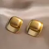 Brincos de Metal Escovado com Design de Nicho Superfície Fosca Fecho de Orelha Gota d'Água Estilo Frio Feminino Moda Distintivo Versátil Sensação de Alto Padrão Brincos