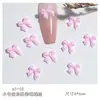Mini exquisitos pequeños accesorios de decoración para arte de uñas moño accesorios tamaño pequeño corbata de moño resina tridimensional lindo cinta