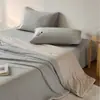 Funda de Cama de Fibra de Modal Refrigerante para Primavera/Verano de Ganso Grande Coreano Juego de Tres Piezas Oso de Dibujos Animados Encaje Colcha de Verano Colcha de Aire Acondicionado