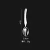 Acero Inoxidable 304 Cubiertos Infantiles Luna Creciente Cuchillo y Tenedor Cuchara Cuchara Engrosada para el Hogar Linda Cuchara para Postre Juego de Cuatro Piezas