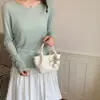 Bolsa de Ombro Feminina Estilo Coreano Tendência Saco para o Dia a Dia 2026 Nova Popular Verão Nicho Dobrada Bolsa Transversal