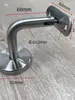 Soporte de pared macizo de acero inoxidable 304 con acabado cepillado para barandillas de escaleras, soporte de pasamanos montado en la pared, accesorios fijos para pasamanos de madera