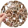 50 pegatinas de estampado de leopardo marrón estilo Y2K para decoración DIY de cuadernos, laptops, equipaje y botellas de agua