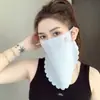 Mascarilla de Hielo de Seda con Protección Solar para Mujer, Protección UV Facial Completa de Verano, Máscara de Protección para Cuello para Golf al Aire Libre, Ciclismo, Velo Protector Solar