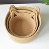 Cestas de Armazenamento Personalizadas, Cestas de Fio de Algodão, Cestas Trançadas, Cestas Redondas de Rattan Orelha de Gato, Cestas de Armazenamento Modernas, Venda Direta do Fabricante