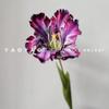 Tacto manual tulipán loro abierto EVA flor falsa de alta gama decoración de sala de estar ramo de mesa adornos florales