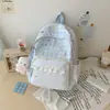 Mochila de Estudiante Estrella a Cuadros con Encaje Nueva Mochila de Estudiante de Gran Capacidad Mochila Versátil para Viajes Mochila de Alto Valor