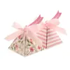 Caja de Dulces Pequeña Rosa para Boda, Regalo de Recuerdo, Caja de Dulces para Boda, Caja de Empaque de Bolsa de Papel para Boda Romántica, Caja de Papel, Venta al Por Mayor en Lotes Pequeños