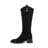 Botas de Tacón Alto Mate Comercio Exterior Grueso Nuevo Estilo Talla Grande Botas Botas de Caballero Polar Británico 33 Botas Estilo Coreano 43 Adelgazantes Adulto