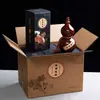Celebridad de Internet 0.5 kg Calabaza de Cerámica con Forma de Jarra Sellada Vintage para Vino 500 ml Tetera Wukong Chang'An para Licor, Té con Leche y Bebidas