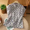 Nova Blusa Leve Estilo Chinês Estilo Nacional para Mulheres, Versão Fina de Verão com Mangas Curtas tipo Asa, Blusa Retrô, Roupa Feminina de Algodão e Linho, Camisa Estilo Chinês com Fechamento de Botão