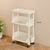 Estante de Almacenamiento de Snacks Móvil Sala de Estar Cocina Estante de Almacenamiento de Frutas Carrito Multicapa Estante de Almacenamiento Multifuncional para el Hogar