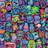 50 Hojas Neón Juego Creativo Graffiti Journal Pegatinas Papelería Decorativa Equipaje Cuaderno Temporada de Regreso a Clases Pegatinas de Regalo