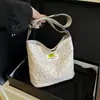 Bolsa Quadrada Pequena Estilosa de Grande Capacidade Nova para Verão 2025 para Mulheres, Bolsa de Ombro e Transversal com Personalidade Simples e Fashion