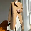 Nuevo Abrigo Largo de Doble Cara Estilo Coreano para Mujer Otoño e Invierno 2026, Estilo de Commuter de Lujo Ligero, Ropa de Abrigo 100% Lana Pura