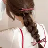 Pinza para el pelo con lazo de cuero para mujer, estilo coreano, pinza simple para flequillo lateral, pasador, pinza lateral, pinza de pico de pato, accesorio para el cabello