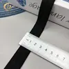 Banda Elástica de Nylon Espiga Blanco y Negro de 1.5-5.0cm Tira de Borde Doble Flecha Puños con Hilo Accesorios para Equipaje