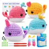 Paquete de Materiales para Crochet de Lana Set Muñeca de Peluche de Tejido Muñeca Tejida Muñeca de Ganchillo Tejido DIY
