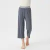 Pijama infantil para meninos e meninas, conjunto de duas peças primavera/verão 7A antibacteriano para casa, top cropped fino e calça de casa, estilo pai e filho