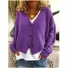 Popular Europeo y Americano Amazon 2026 Transfronterizo Suéter Holgado Cardigan Tejido Deseo para Mujer Ebay Casual Otoño e Invierno Algodón