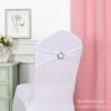 Respaldo de Silla Flor Lazo Corona Hebilla de Diamante Elástico Set de Sillas de Banquete Decoración Correa de Boda Cinta Cinta de Boda Gratis