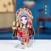 Imanes de Nevera de Personajes de Ópera de Metal, Souvenirs Culturales y Creativos de Maquillaje Facial de la Ópera de Pekín, Pegatinas Magnéticas con Mu Guiying, Guan Yu y Yang Guifei