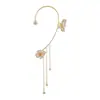 Super Flash simples de una pieza mariposa borla larga colgantes para oreja sin perforar clip para oreja aretes temperamento personalidad modernos nuevos aretes