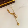 Collar de Flor de Circonia Ovalado Estilo Corte Francés Cadena para Clavícula Personalizado Lujo Ligero Gama Alta Venta al por Mayor