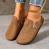 Sandalias Planas Casuales Cómodas de Verano 2026 para Mujer, Nuevo Modelo de Comercio Exterior, Talla Grande, Punta Redonda, Slip-On, Talla Única