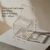 Caixa Acrílica Transparente com Tampa Flip-Top Caixa Quadrada para Exibição Caixa de Embalagem para Armazenamento Caixa de Presente Plástico Cultural e Criativo para Armazenamento Atacado